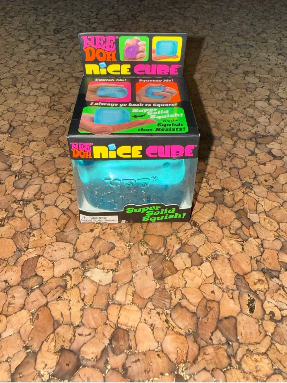 Needoh Nice Cube Kids' Super Solid Squish Toy - Blue